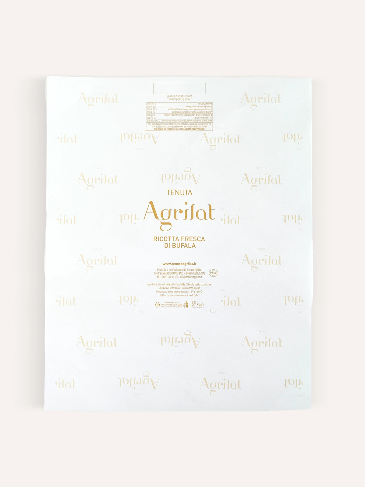 Ricotta Fresca di Latte di Bufala 400 g – Tenuta Agrilat