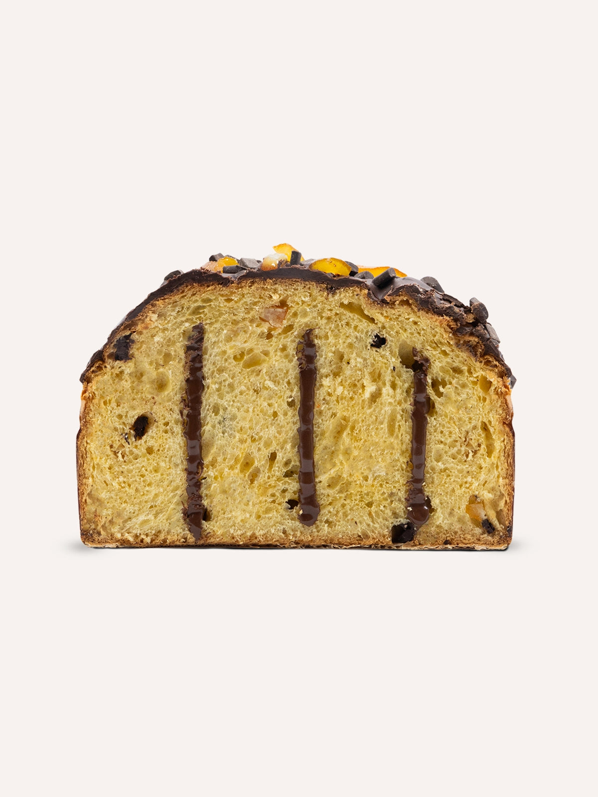 Panettone artigianale al Cioccolato Fondente, Arancia e Rum da 1 Kg