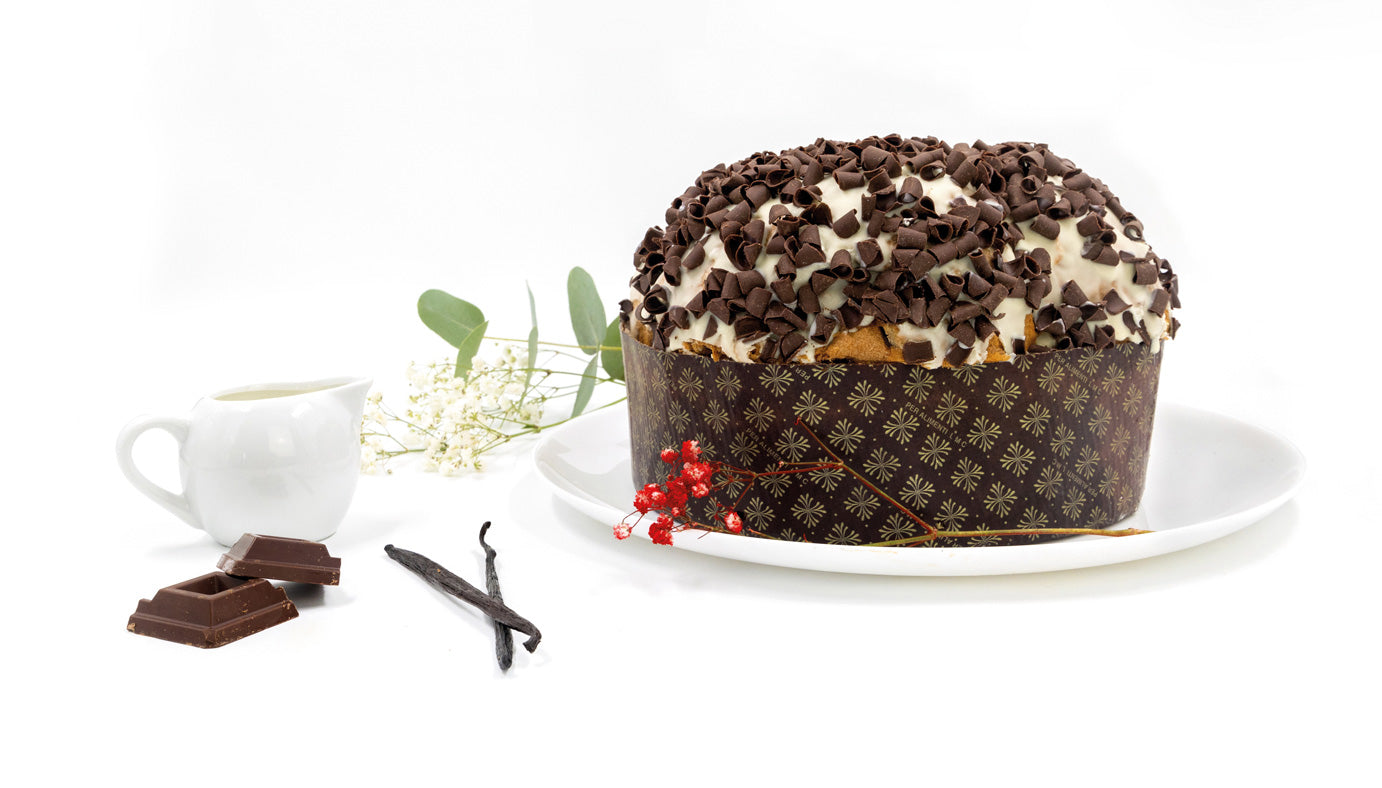 Panettone artigianale al Cioccolato Double con latte e burro di bufala campana da 1 Kg
