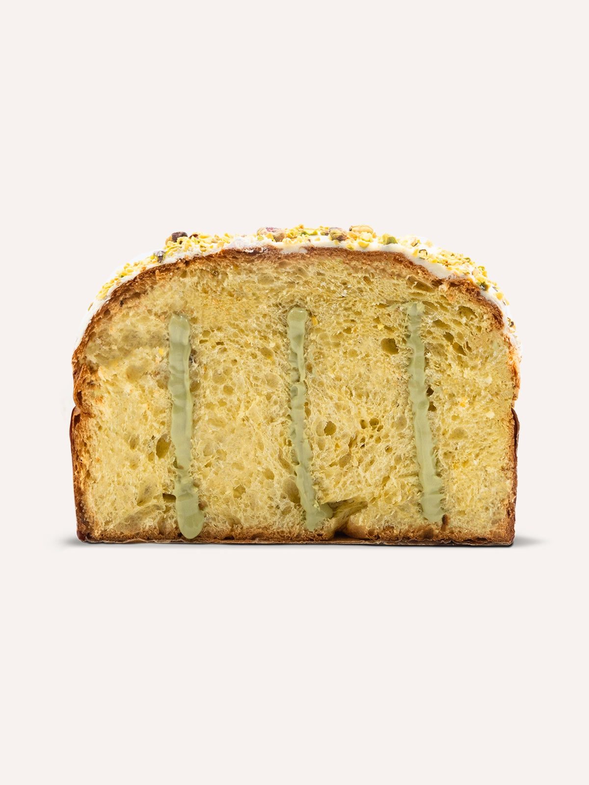Panettone artigianale al Pistacchio con latte e burro di bufala campana da 1Kg
