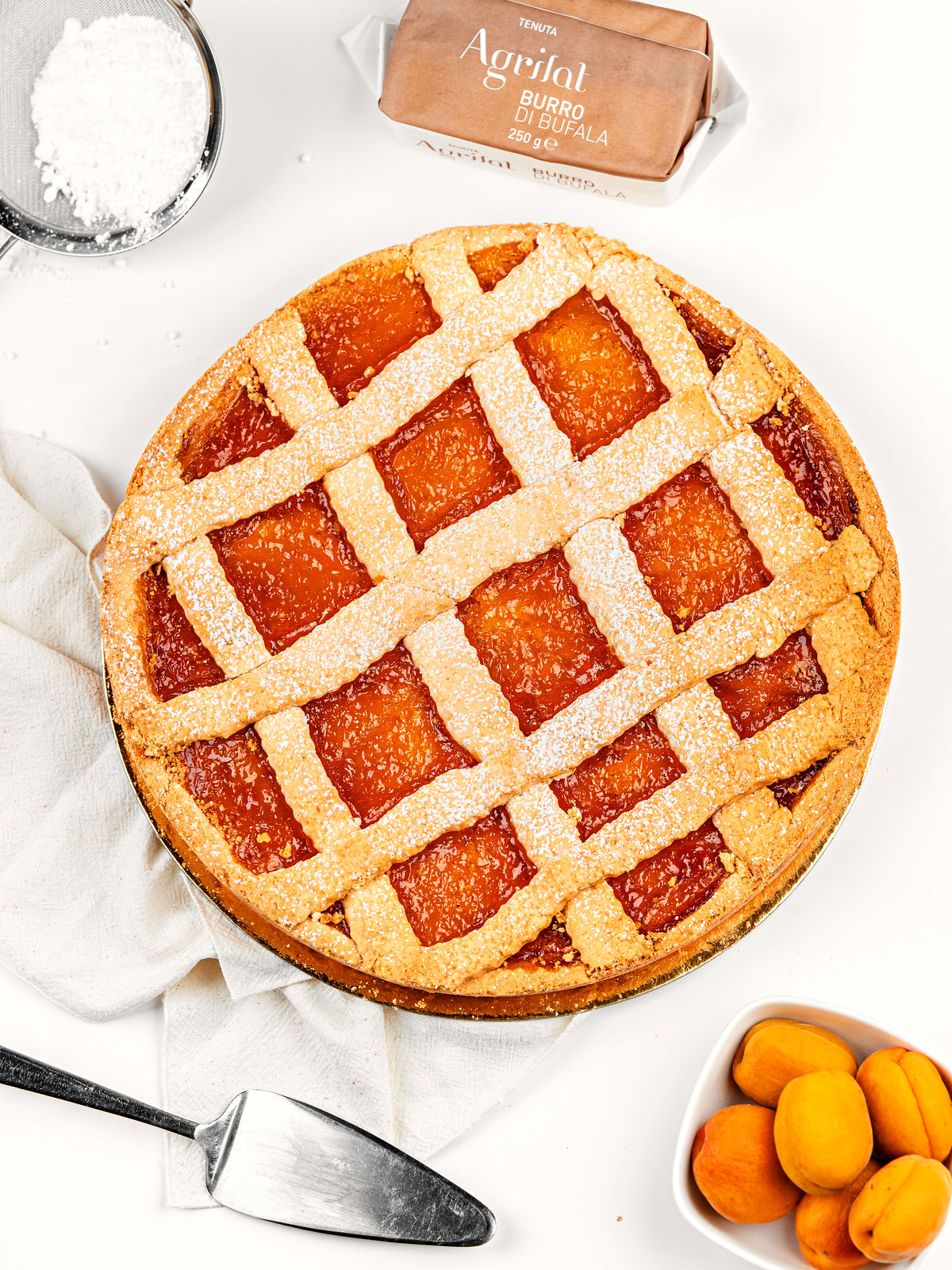 Crostata all'albicocca con burro e latte di bufala Tenuta Agrilat