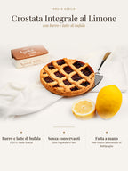 Crostata integrale al limone con burro e latte di bufala Tenuta Agrilat – burro e latte di bufala, senza conservanti, fatta a mano