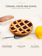 Crostata integrale al limone con burro e latte di bufala Tenuta Agrilat – confettura, impasti e formati